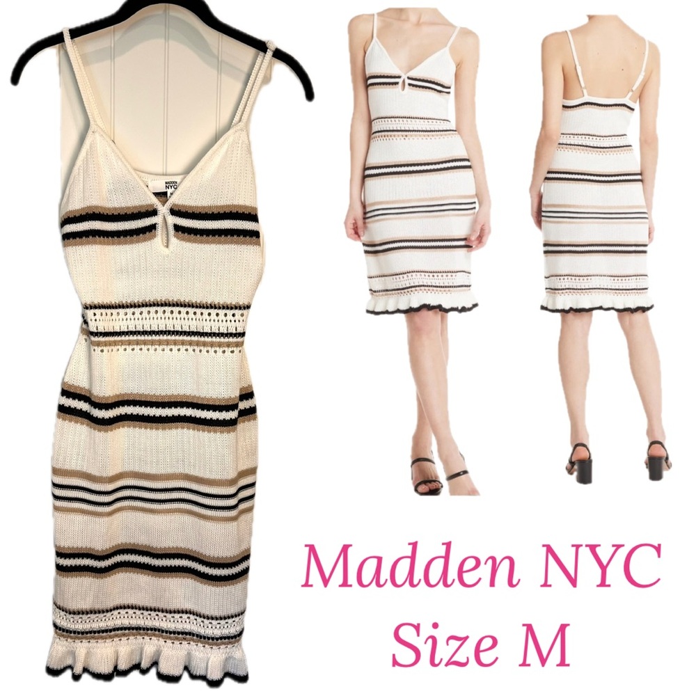 Madden NYC Crochet Keyhole Cami Style Mini Dress SZ Medium